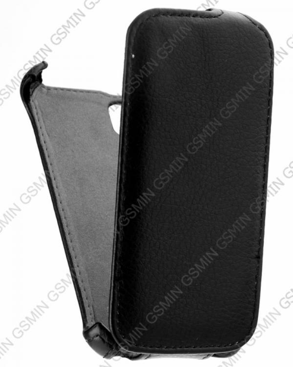 

Кожаный чехол для Explay Space Gecko Case (Чёрный), Черный