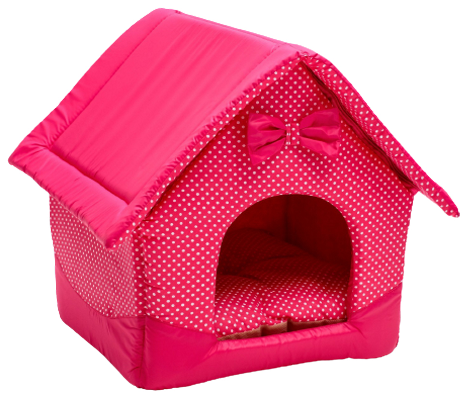 Домик для кошек и собак Зооник Нежность 35x37x42 см розовый