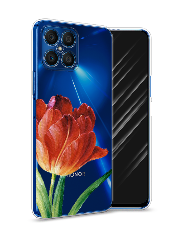 

Чехол Awog на Honor X8 "Красный тюльпан", Оранжевый;зеленый, 6107650-8