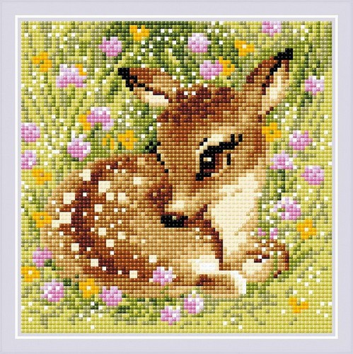 

Риолис Алмазная вышивка Маленький олень AM0062, 20x20 см