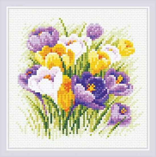 

Риолис Алмазная вышивка Крокусы AM0060, 20x20 см