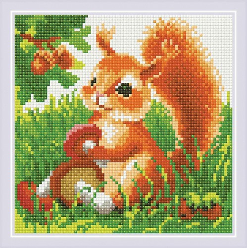 

Риолис Алмазная вышивка Белочка AM0077, 20x20 см