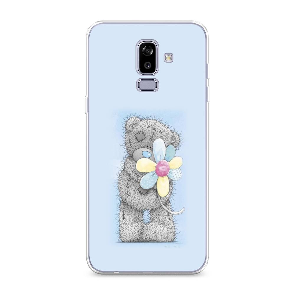 

Чехол Awog на Samsung Galaxy J8 "Me to you с ромашкой", Голубой;серый;желтый, 26550-2