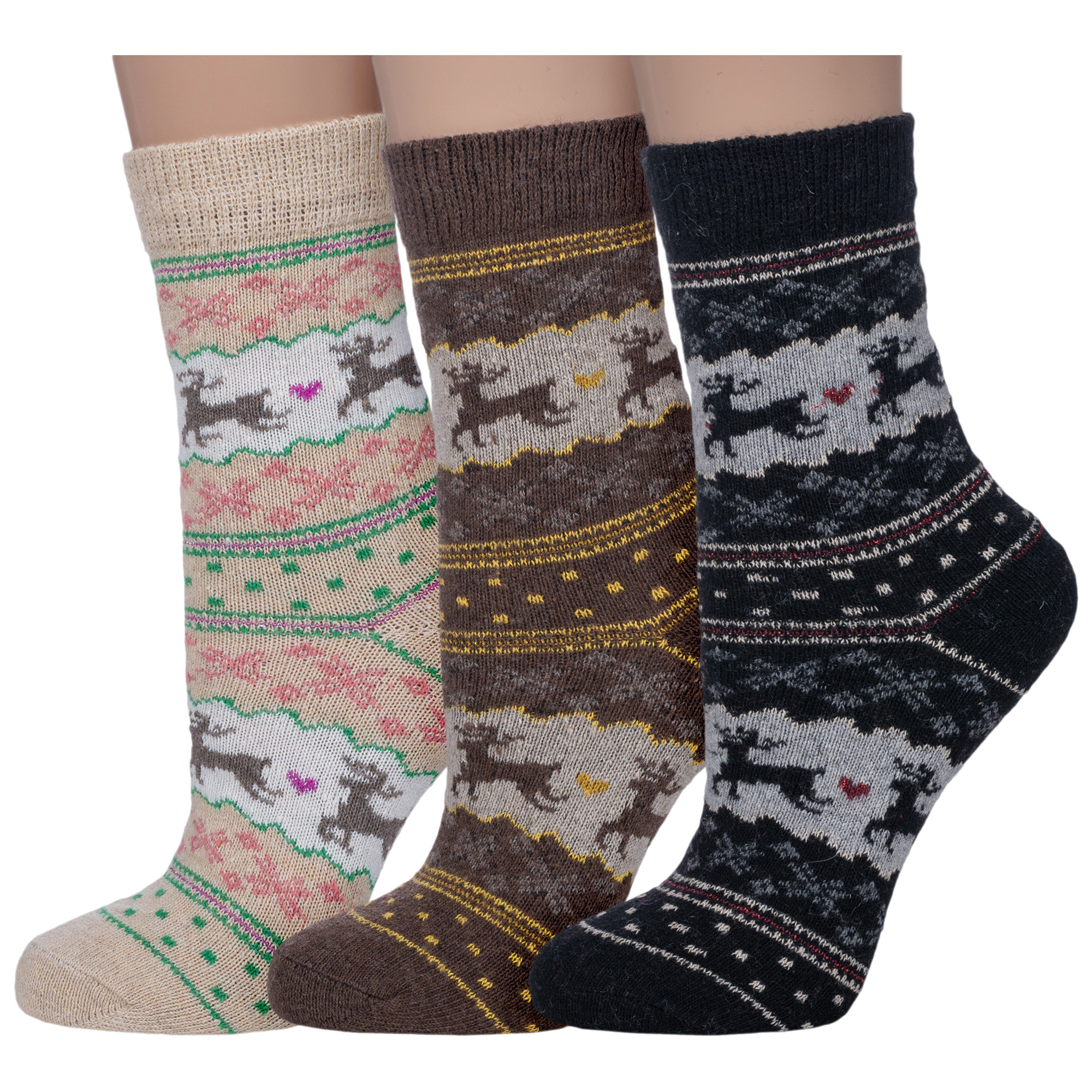 Комплект носков женских Hobby Line 3-64ЖЗ разноцветных 36-40