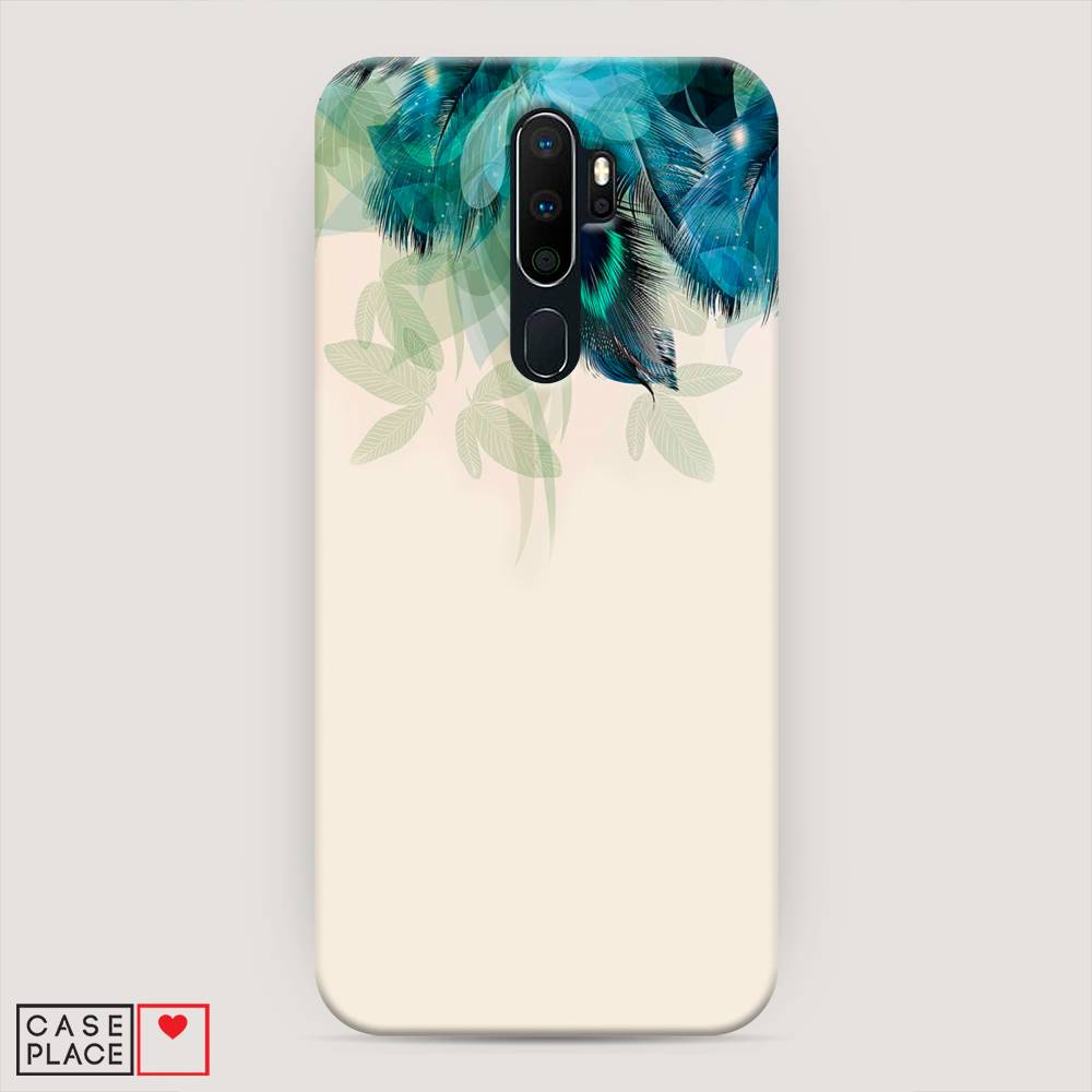

Пластиковый чехол "Перья голубого цвета" на Oppo A9 (2020), 251920-1