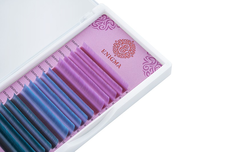

Ресницы на ленте 0 Enigma 1/8-12 мм C-изгиб Pastel Blues
