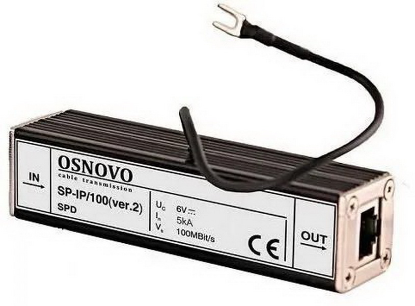 Грозозащита OSNOVO SP-IP/100ver2,  серый