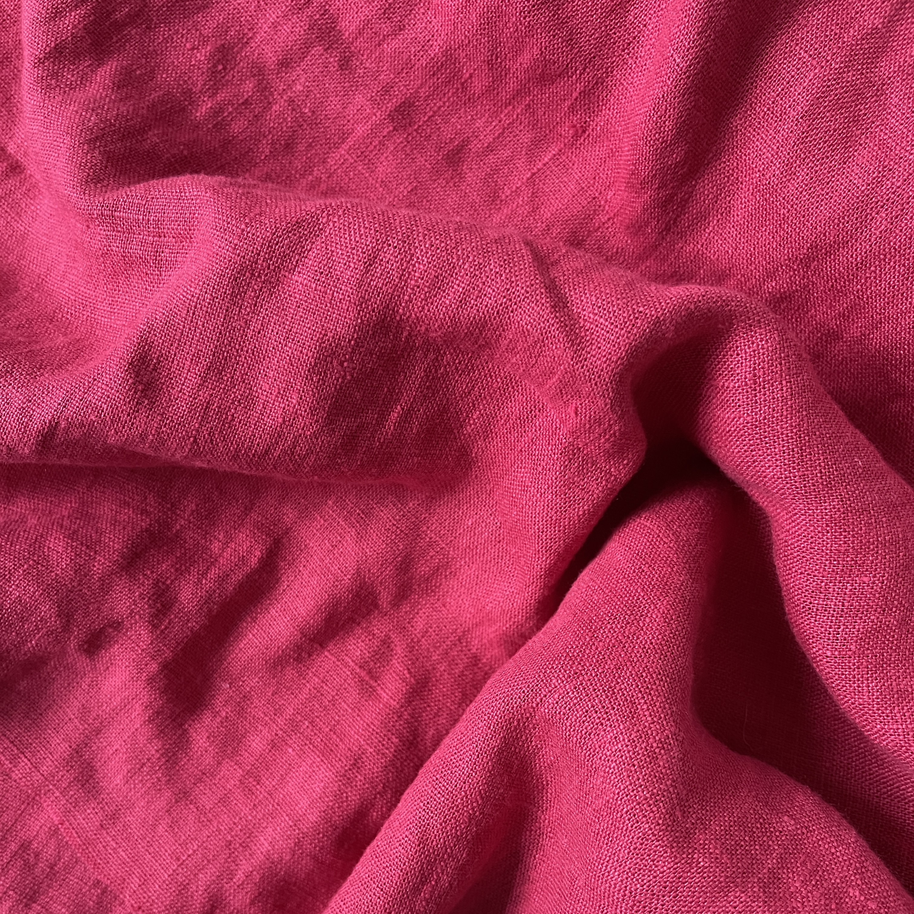 Ткань лен умягченный MamiMa fabric 04361 ягодный тарт, отрез 100x142 см