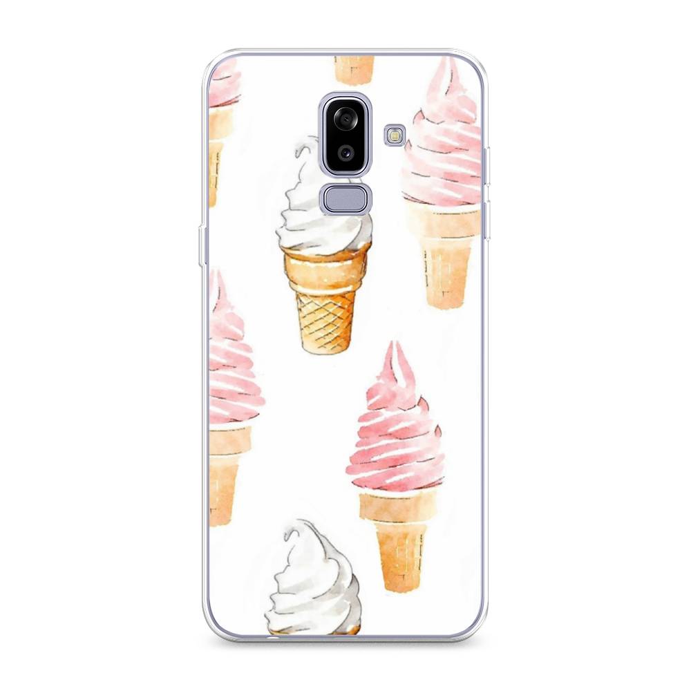 

Чехол Awog на Samsung Galaxy J8 "Нарисованное мороженое", Белый;розовый, 26550-10
