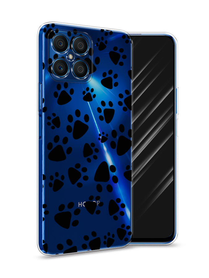 

Чехол Awog на Honor X8 "Лапки черные", Черный, 6107650-2