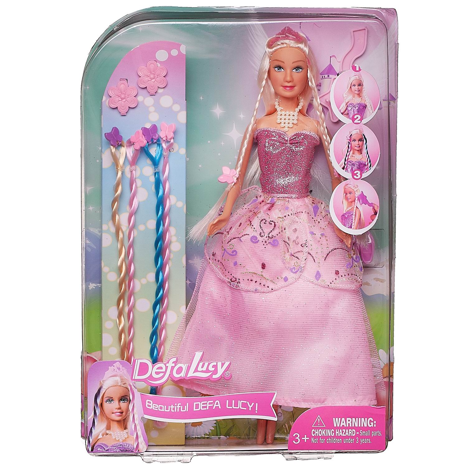 Кукла Defa Lucy в розовом платье в наборе с игровыми предметами, 29 см кукла в наборе с аксессуарами римские каникулы 29 см mia 200669824 2