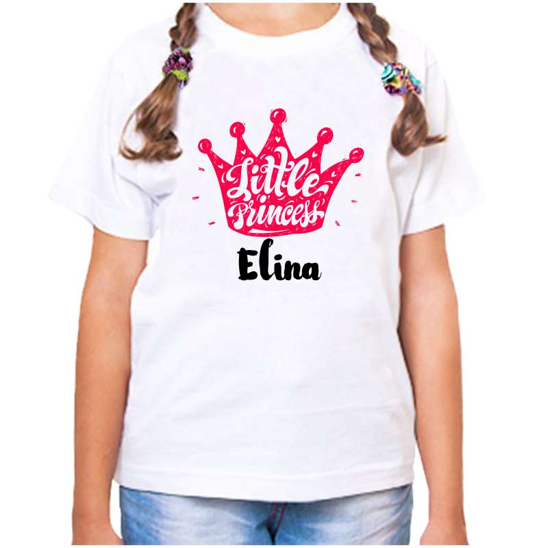 

Футболка девочке белая 24 р-р little princess элина, Белый, fdd_little_princess_Elina