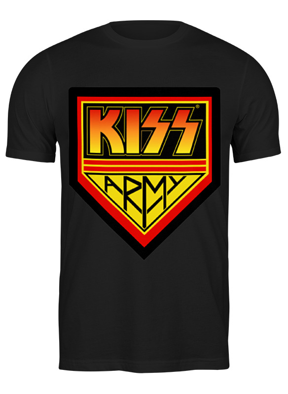 

Футболка мужская Printio Kiss army черная L, Черный, Kiss army