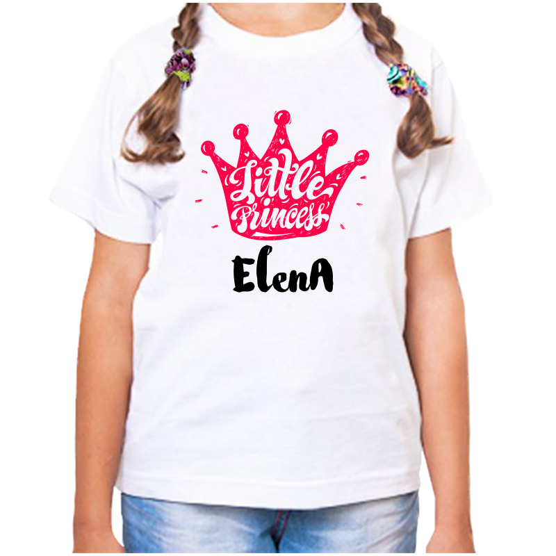 

Футболка девочке белая 26 р-р little princess елена, Белый, fdd_little_princess_elena