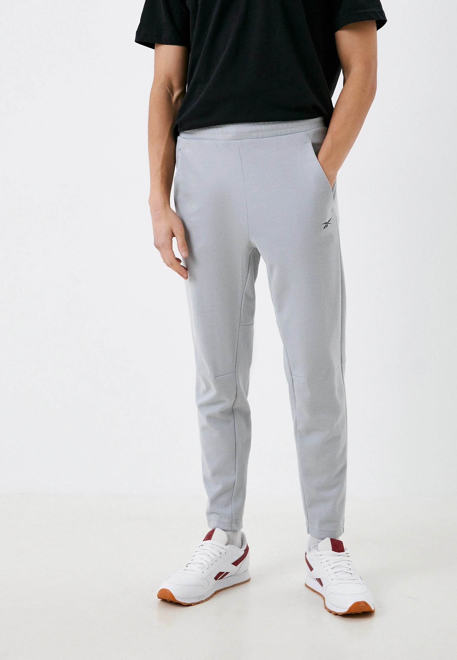 Спортивные брюки мужские Reebok HK7046 серые XL