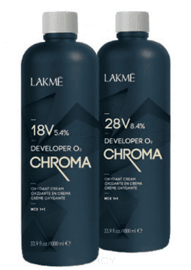 Стабилизированный крем-окислитель LAKME для волос Chroma Developer, 5,4%, 18V, 60 мл