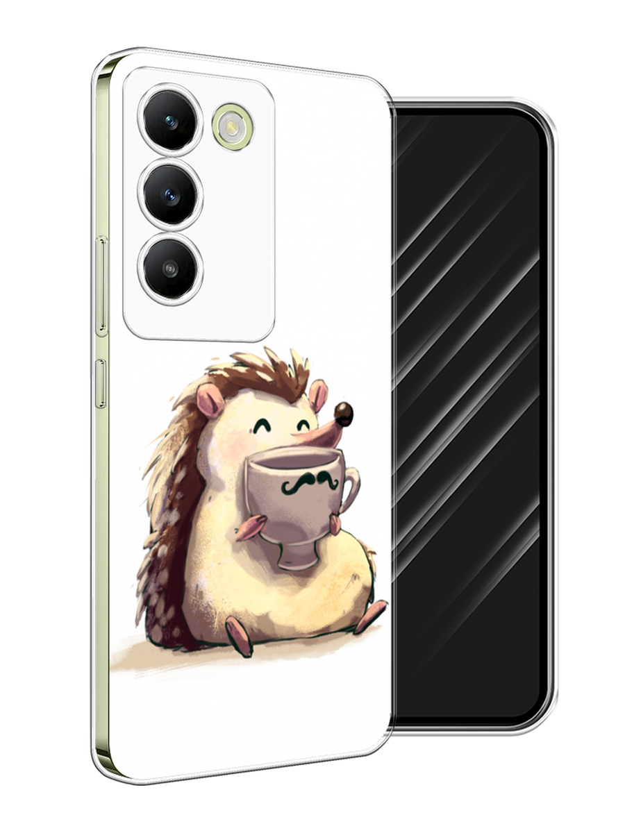 

Чехол Awog на Vivo V30 lite 4G "Еж кофеман", Белый;коричневый;бежевый, 2610350-1