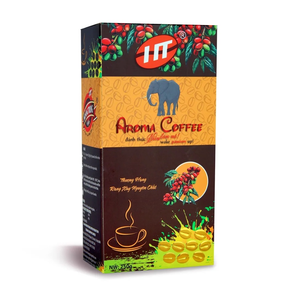 

Кофе молотый HOANG TRUNG "Ароматный", 250 г. (HOANG TRUNG COFFEE - Top-grade Aroma)