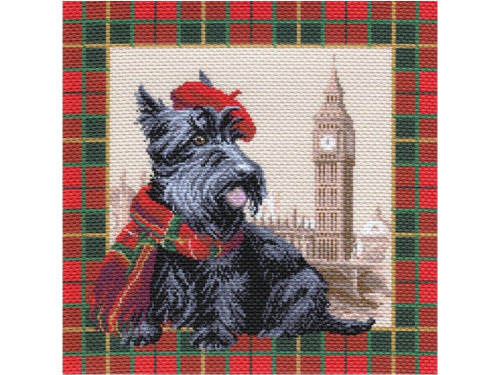 

Рисунок на канве «Скотч-терьер в Лондоне», С рисунком