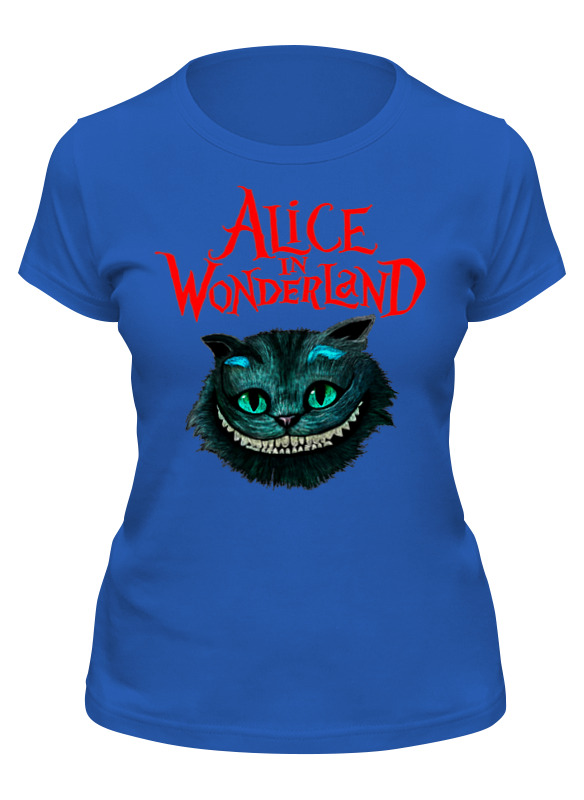 

Футболка женская Printio Alice in wonderland синяя 2XL, Синий, Alice in wonderland