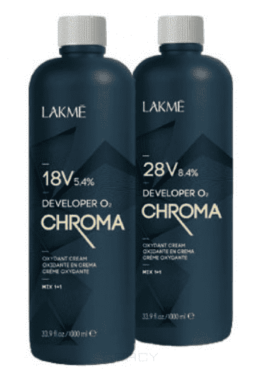 фото Стабилизированный крем-окислитель lakme для волос chroma developer, 1,8%, 6v, 1 л