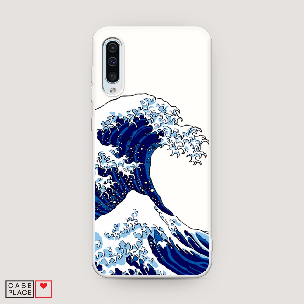 

Матовый силиконовый чехол "Волна в Канагаве" на Samsung Galaxy A50