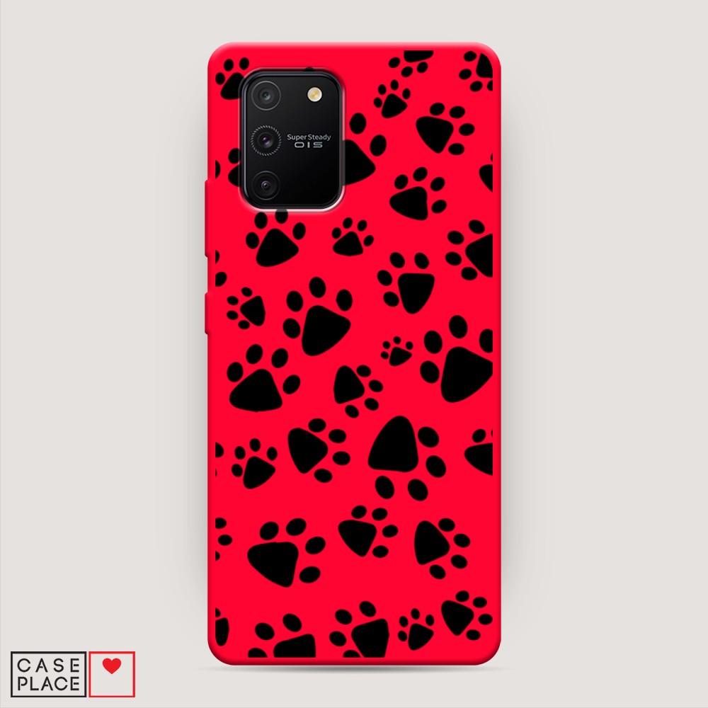 

Чехол Awog на Samsung Galaxy A91/S10 Lite "Лапки черные", Разноцветный, 29953-1