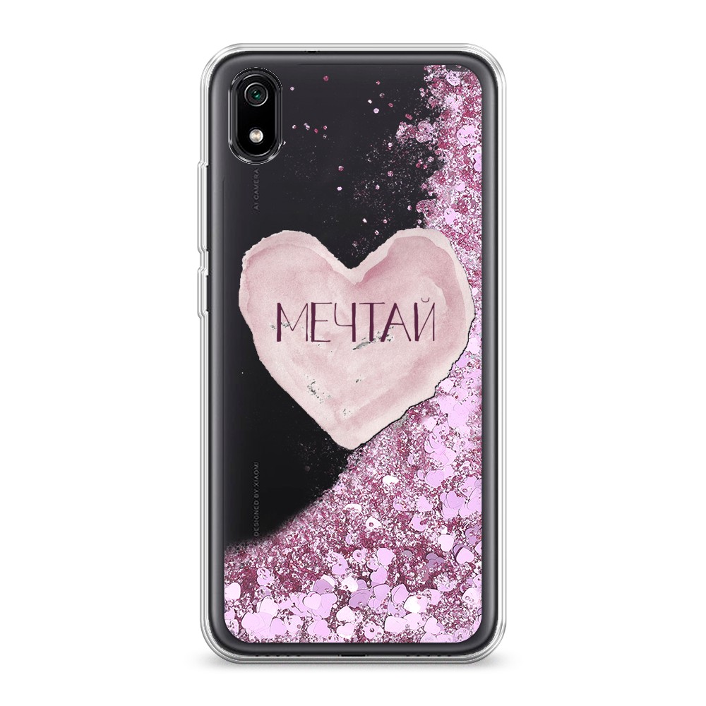 

Жидкий чехол с блестками "Мечтай сердце" на Xiaomi Redmi 7A, 35494-1