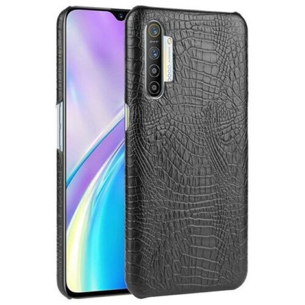 

Задняя чехол-панель-крышка MyPads под кожу крокодила для Realme C35 зеленый