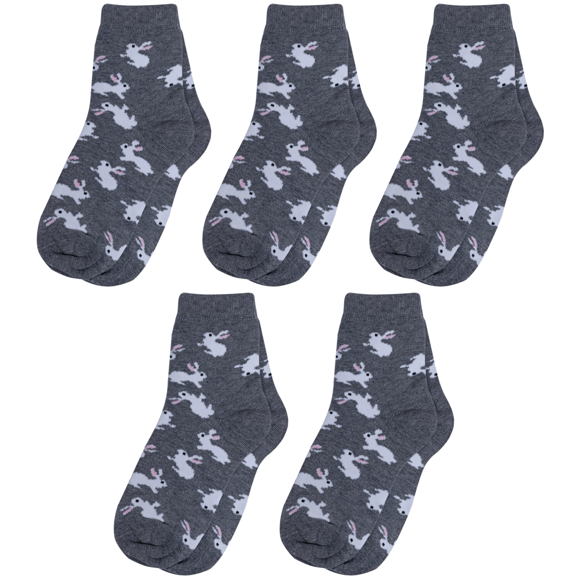 

Носки для девочек Rusocks 5-Д-31349 серый; белый 24, 5-Д-31349