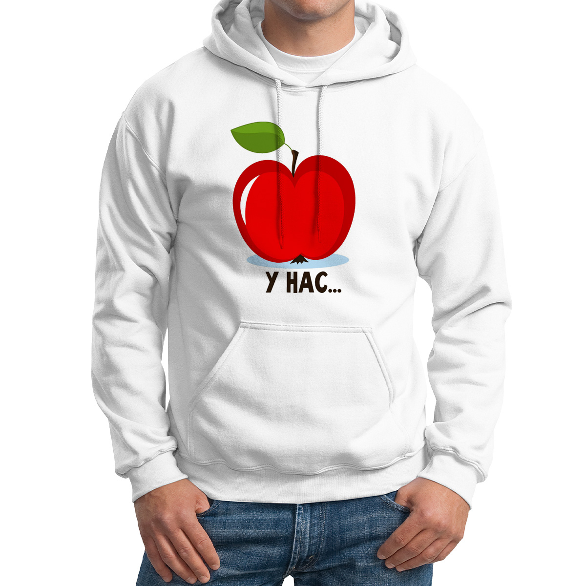 

Худи унисекс CoolPodarok Унас белое 52 RU, Белый, M0114035