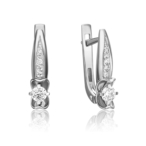 

Серьги из золота PLATINA jewelry 02-3834, бриллиант, 02-3834