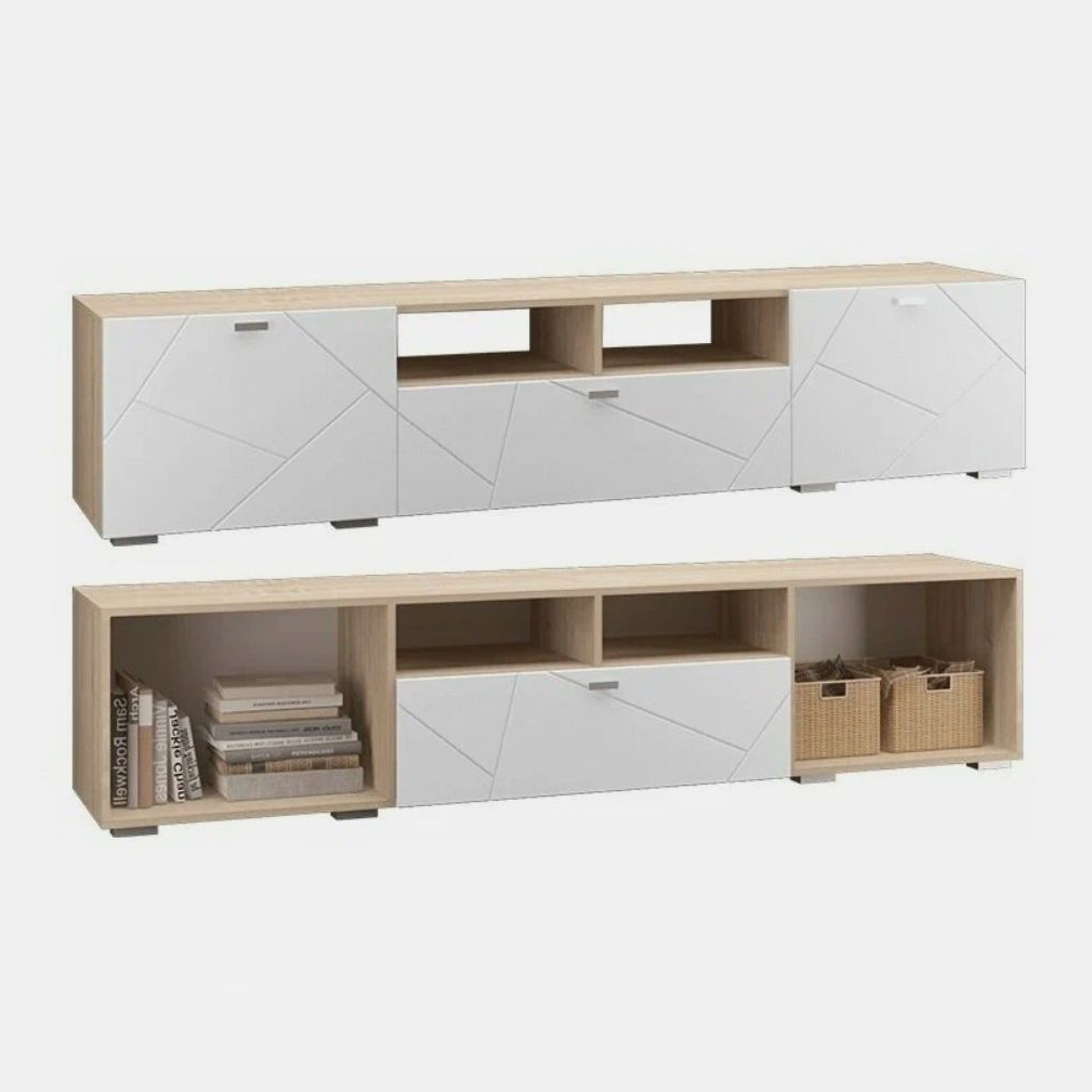 

Скайлайн Тумба под ТВ с 1 ящ.и 2 дв. (2100) белый