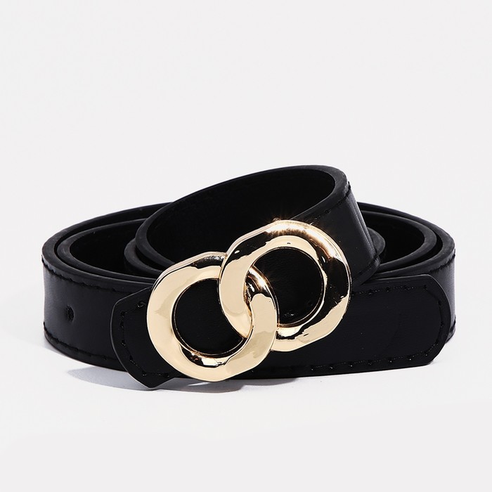 Ремень женский 9720524 черный, 110х2,2 см