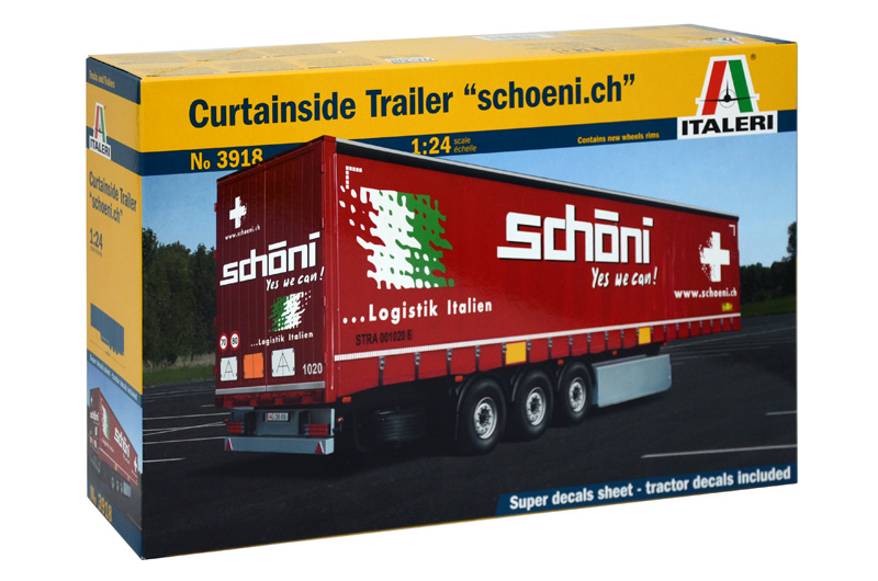 

Сборная модель Italeri 1/24 Прицеп CURTAINSIDE TRAILER 3918