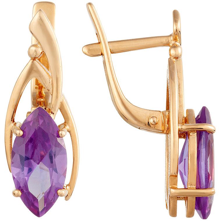 

Серьги женские из золота ALORIS 053Ал, александрит, 053Ал