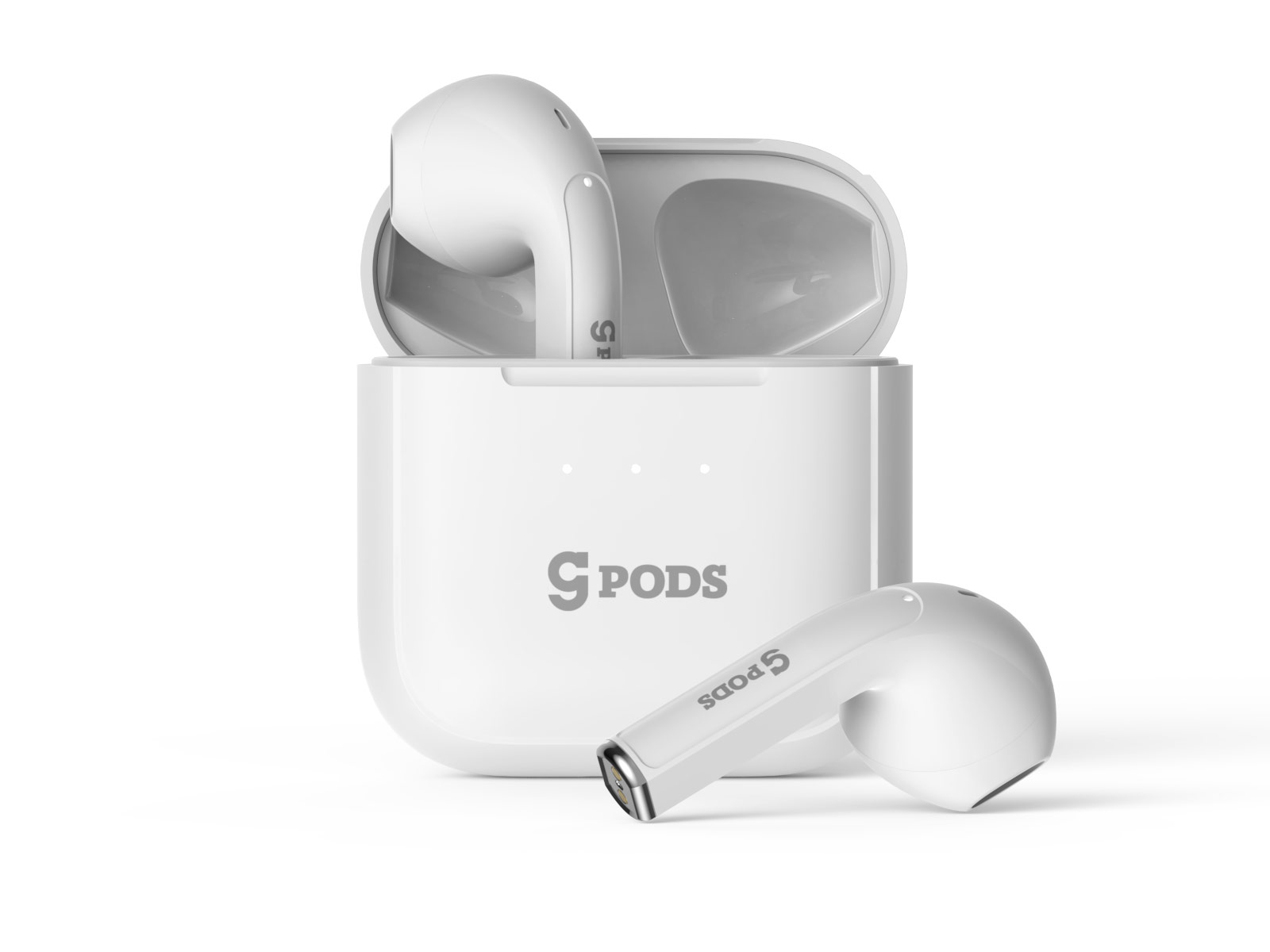 фото Беспроводные наушники caseguru cgpods air 2 с микрофоном white