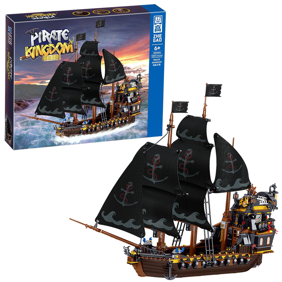 Конструктор ZHE GAO 982004 Пиратский корабль Вечность, Pirate Kingdom, 1330 деталей