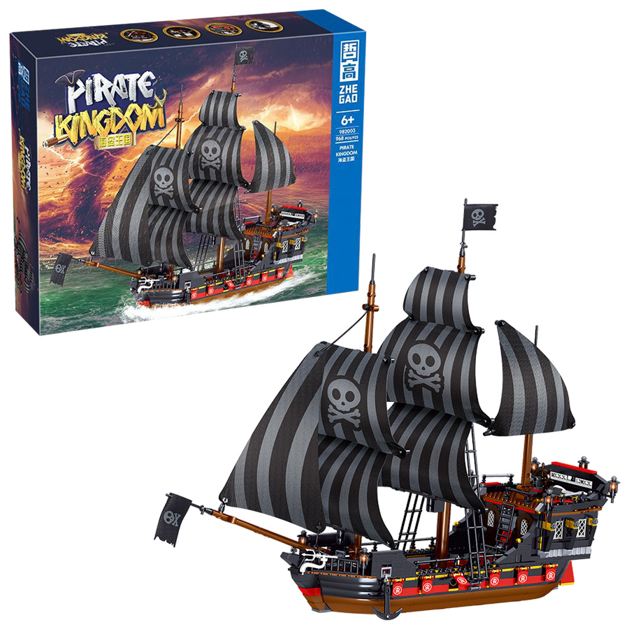 

Конструктор ZHE GAO 982003 Пиратский корабль скелетов, Pirate Kingdom, 968 деталей