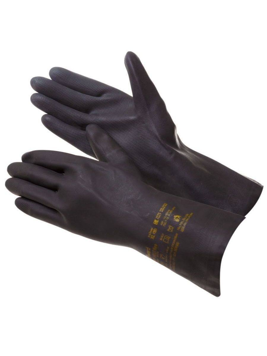 Перчатки Gward, индустриальные, химстойкие, латекс, неопрен HD27, размер 10 XL, 2пары перчатки хозяйственные латекс l желтые eurohouse household gloves gward iris libry
