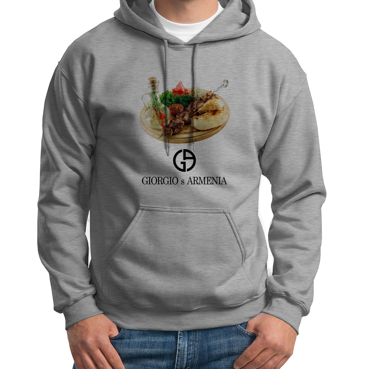 

Худи унисекс CoolPodarok Giorgio s Armenia серое 44 RU, Серый, 44S02525