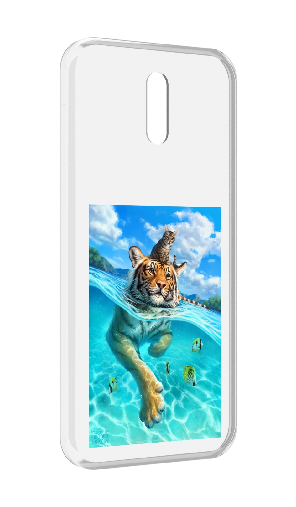 

Чехол MyPads Кот-на-тигре для Alcatel 3L (2019), Прозрачный, Tocco