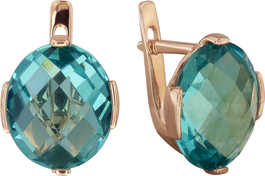 

Серьги женские из золота ALORIS 1476Наноаква, аквамарин, 1476Наноаква