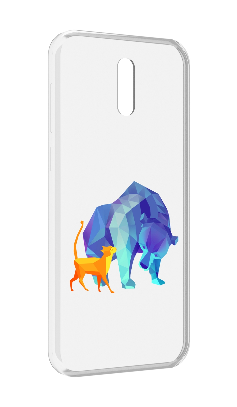 

Чехол MyPads Кот-и-медведь для Alcatel 3L (2019), Прозрачный, Tocco