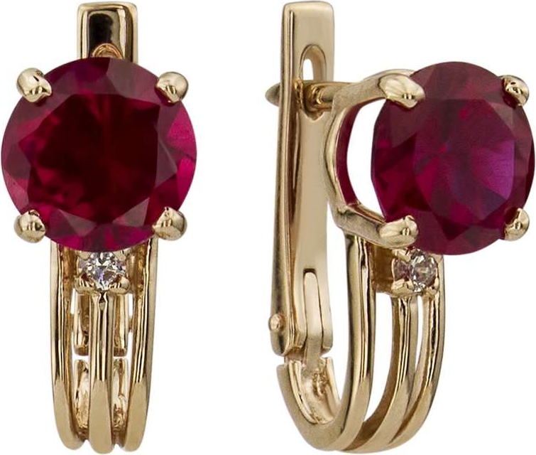 

Серьги из красного золота ALORIS 1096НаноруКц, рубин/фианит, 1096НаноруКц