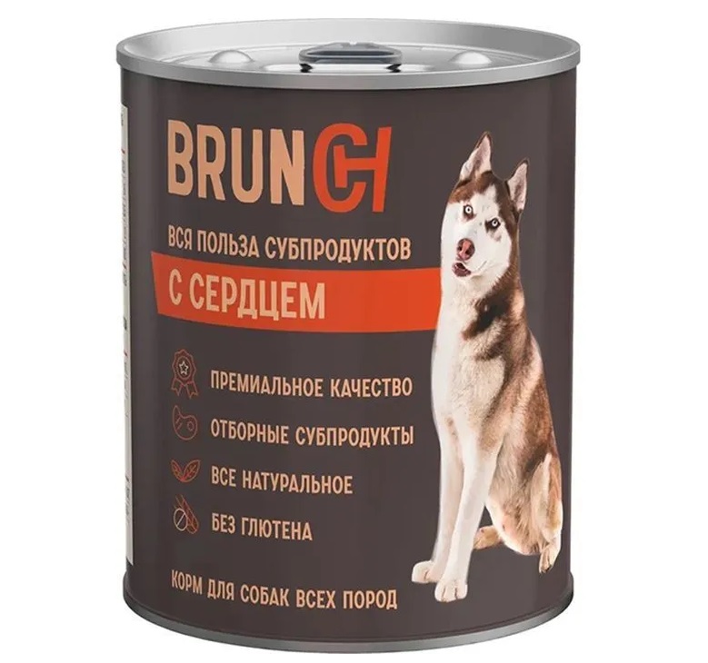 

Консервы для собак BRUNCH, с сердцем, 340г