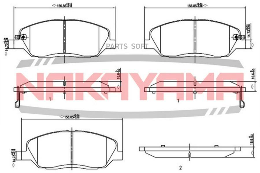 

Тормозные колодки NAKAYAMA передние дисковые hp8492ny