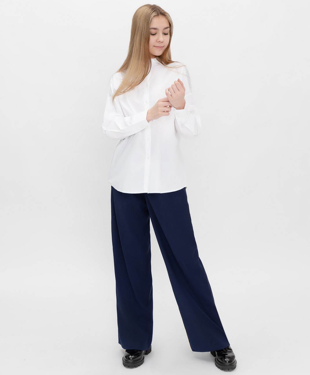 

Брюки детские Button Blue 222BBGTS63021000 цв. синий р. 176, 222BBGTS63021000
