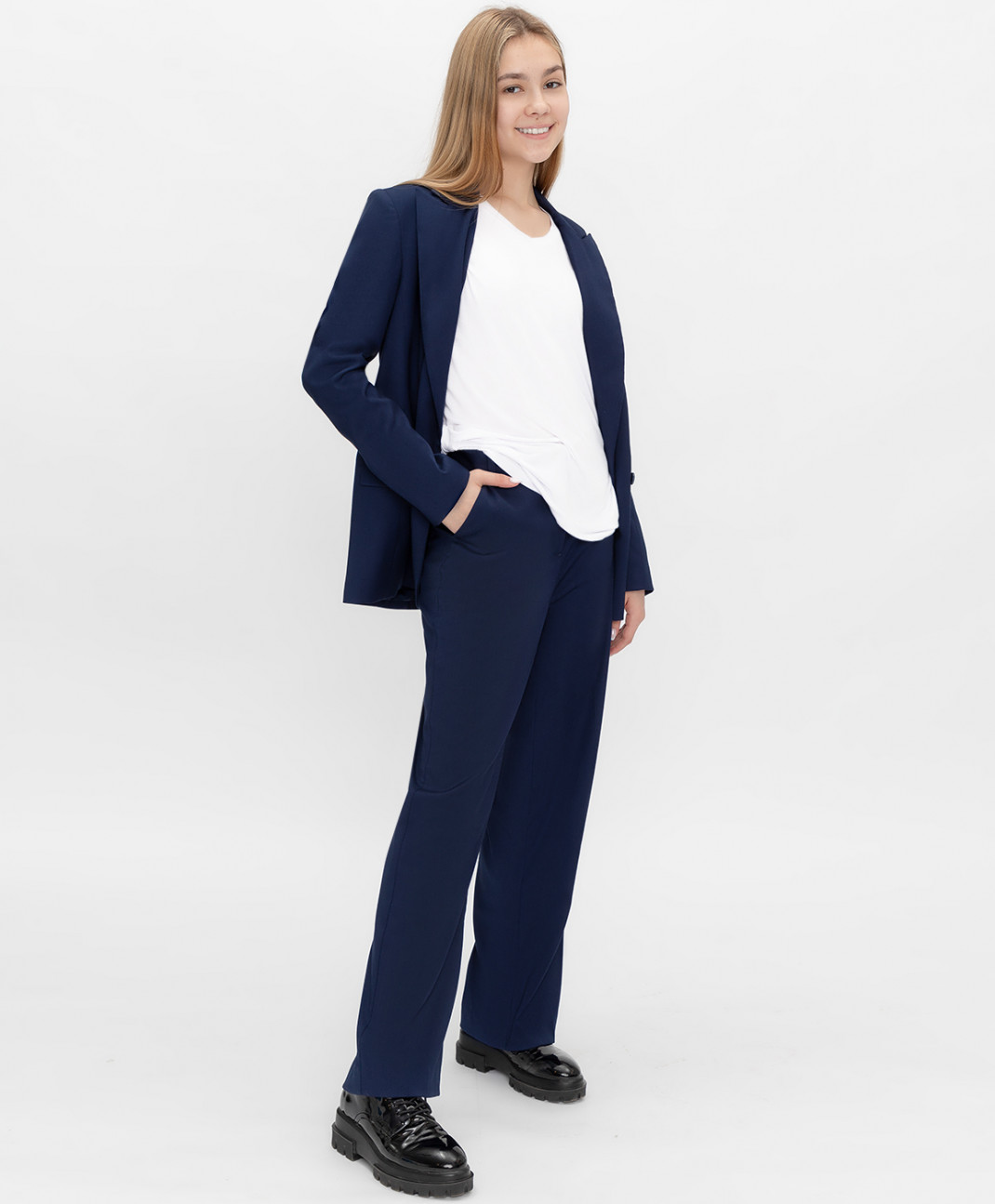 

Брюки детские Button Blue 222BBGTS63011000 цв. синий р. 170, 222BBGTS63011000