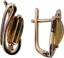 

Серьги женские из золота ALORIS 436Ц, цитрин, 436Ц